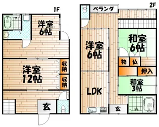 福岡県北九州市八幡東区諏訪2【一戸建】の間取り