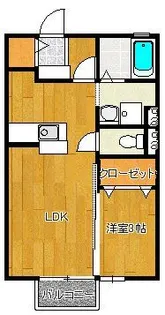 グラシューズ B【1階】の間取り