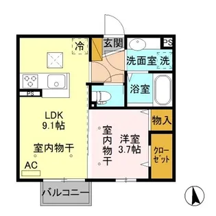 オリーブ ガーデン【1階】の間取り