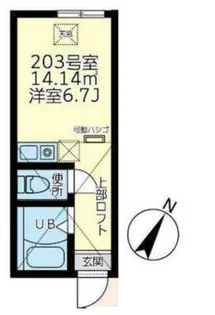 ユナイト新子安プラチナバウム【1階】の間取り