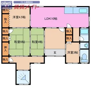 三重県津市久居明神町【一戸建】の間取り