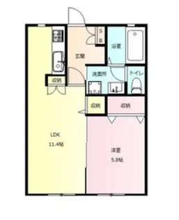 ツインバード B【1階】の間取り