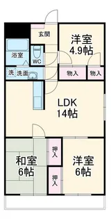 プロミネント四日市【2階】の間取り
