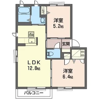 アズールコート【1階】の間取り