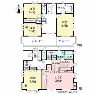 熊本県熊本市東区江津2【一戸建】の間取り