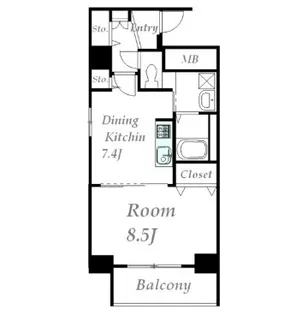 東京都文京区湯島2【マンション】の間取り