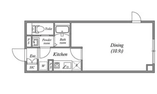 LIVART SEASON幡ヶ谷【4階】の間取り