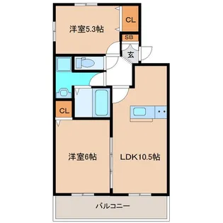 エスポワール・M【2階】の間取り