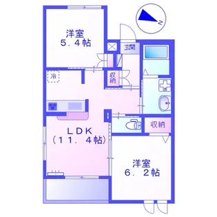 ファインシア【2階】の間取り