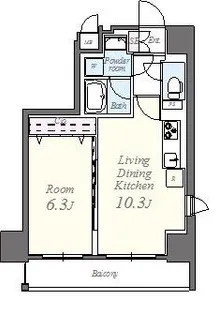 コンパル汐留【12階】の間取り
