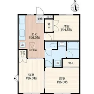 アムスプラザA【1階】の間取り