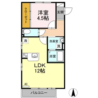 高知県高知市杉井流【アパート】の間取り