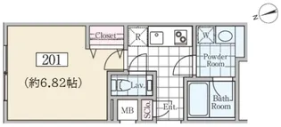 1Kの間取り画像