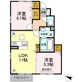 パイン コート【1階】の間取り