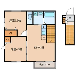 メゾンジェム【2階】の間取り