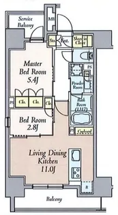 クレストコート本郷三丁目【11階】の間取り