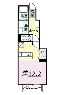 茨城県牛久市上柏田3【アパート】の間取り