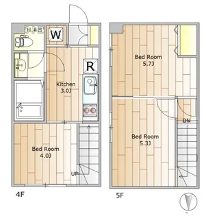 apt. yamato【5階】の間取り