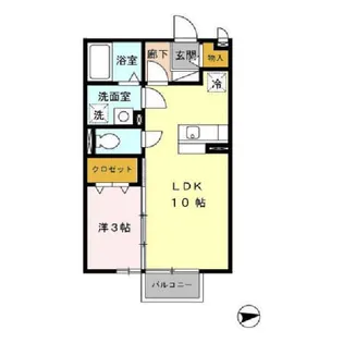 茨城県つくば市東光台5【アパート】の間取り