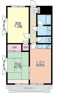 カーザモンターニャ【8階】の間取り