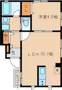 ヴィラージュ加美平【1階】の間取り