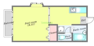 植木ハイツ5号棟【2階】の間取り