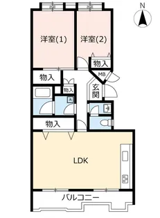 UR金沢シーサイドタウン並木二丁目【5階】の間取り
