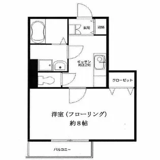 ガーデンサイド広尾【1階】の間取り