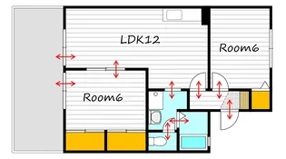メゾンノールB棟【2階】の間取り