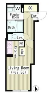 ルオーレ恵比寿【4階】の間取り