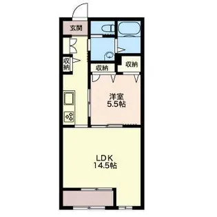 埼玉県春日部市八丁目【アパート】の間取り