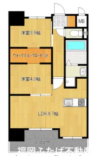 ネストピア博多駅ステージ【8階】の間取り