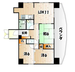 パレス西小倉【5階】の間取り