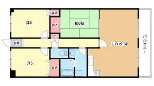 大阪府豊中市利倉西2【マンション】の間取り