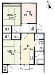 UR小栗栖北【3階】の間取り
