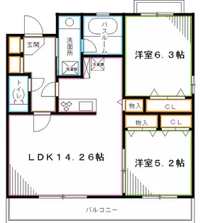 プエルタスールトキオ【2階】の間取り
