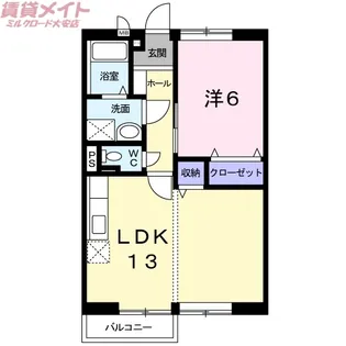 メゾン・サンパティーク1【2階】の間取り