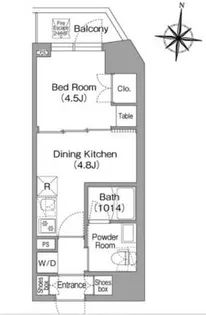 コンフォリア リヴ木場EASTI【2階】の間取り