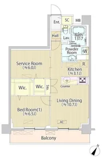 SASAZUKA TODAY【4階】の間取り