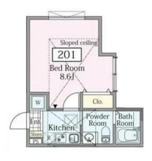 スカイレジデンスARA横浜弘明寺【2階】の間取り