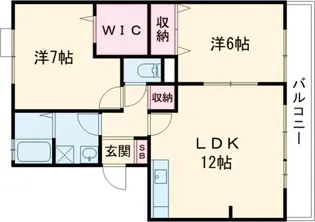 グレイス荒木B棟【2階】の間取り