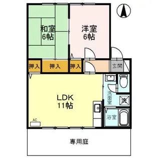 シンフォニー汐見台【1階】の間取り