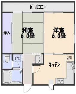 ブラッサムYA【2階】の間取り