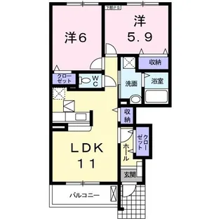 Enkel RYO B【1階】の間取り