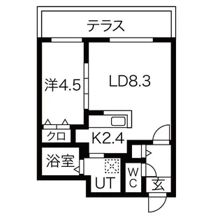 ブランシャール北3条通【5階】の間取り