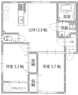 プロスパー白岳II【3階】の間取り