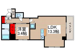 グリュック【4階】の間取り