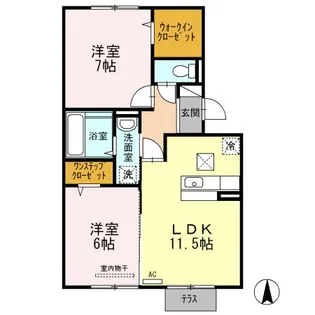 ユーエム・セイラ【1階】の間取り