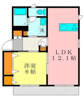 メープルタウン・ウエストB【1階】の間取り
