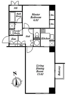 GRANDE MAISON 麻布十番館【3階】の間取り